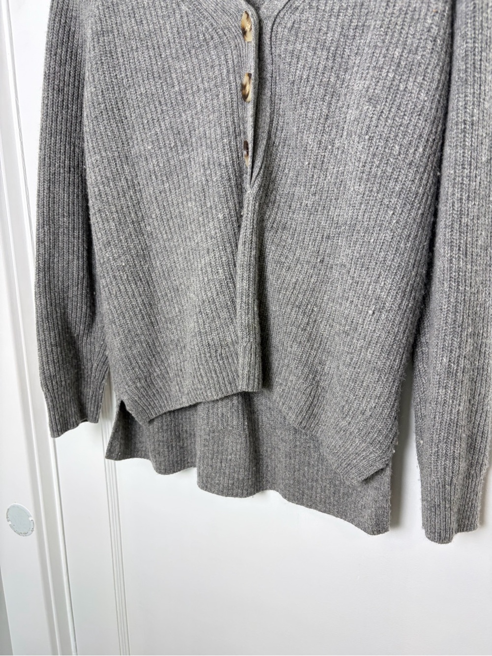 Madewell Ribbed Lyle Henley Sweater Merino Wool small - Picture 14 of 16